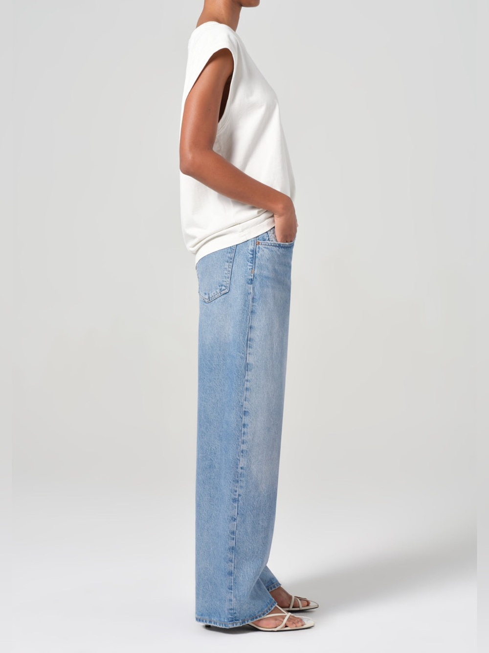 AGOLDE Low Slung Baggy 30.5 Jeans Libertine Size 27 NWOT Distressed - Picture 3 of 9